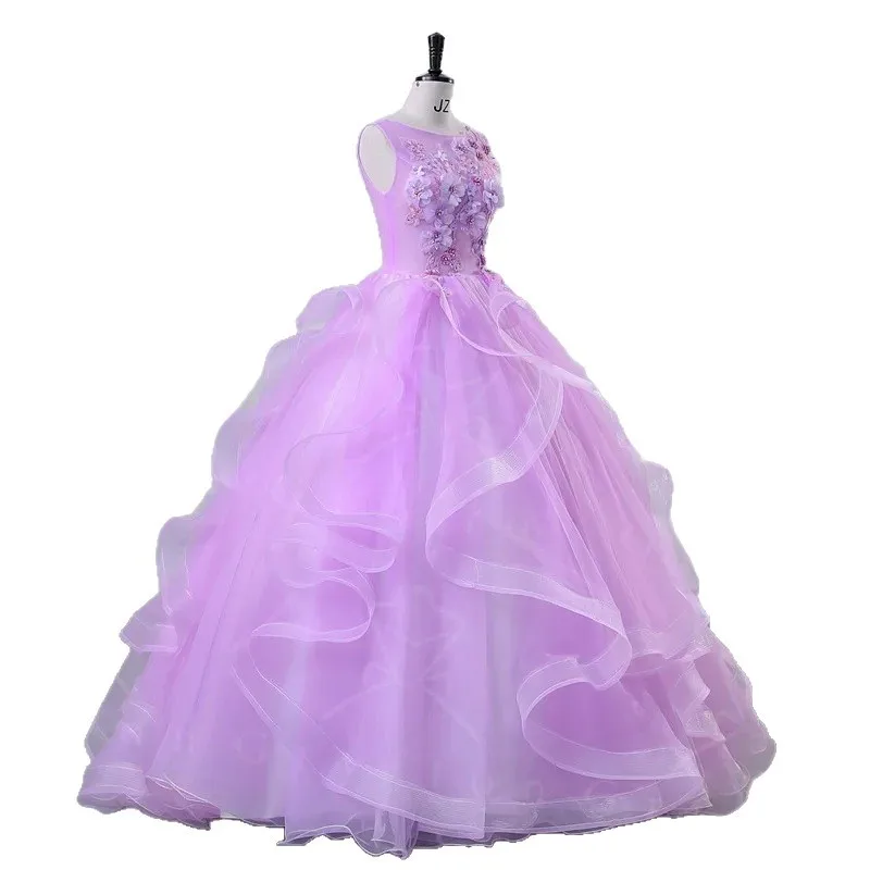 Nuevos Vestidos dulce vestido de fiesta Vestidos de quinceañera Lucury apliques vestido de fiesta elegante vestido Formal de regreso a casa personalizado