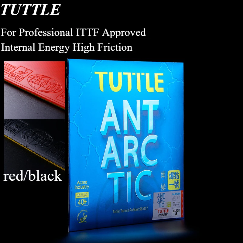TUTTLE Antarctic Table Tennis Rubbe Specific Adhesive Sleeve Internal Energy High Friction  For Professional ITTF Approved