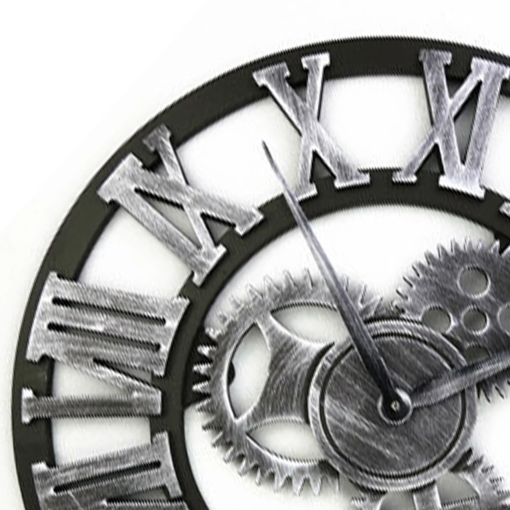 

Industrial Gear Clock Retro Decor Vintage Wall Home Decoration Decorate Bamboo Style