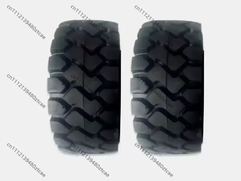 137mm Static Scale Model Tire Fit 1/14 Hydraulic Loader Forklift Mechanical Engineering Vehicle Replacement Rubber Tire Parts