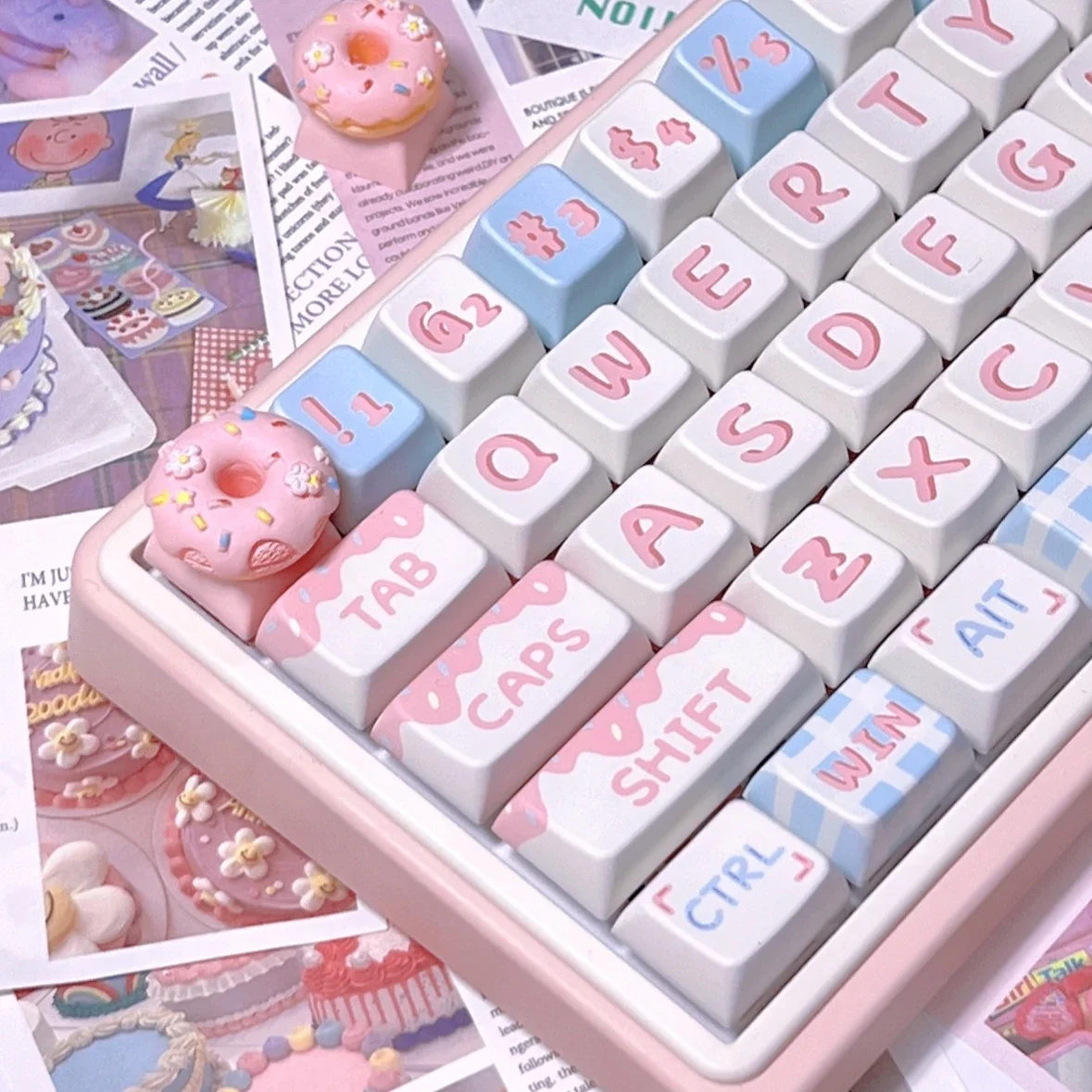 

Bow Keycap Donut Keycap Personality Girl Cute Girl Heart Keycap