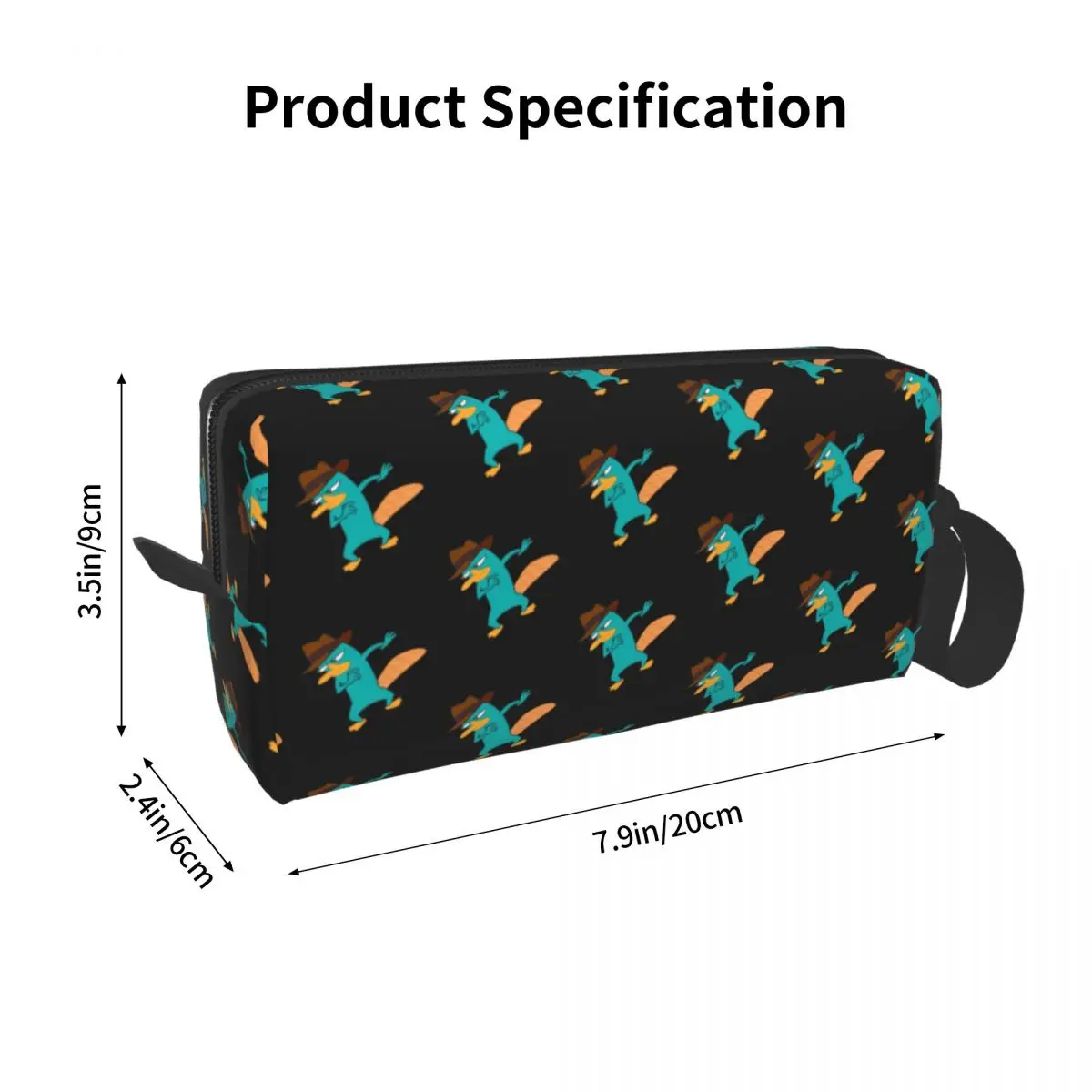 Perry The Platypus Makeup Bag Cosmetic Organizer Storage Dopp Kit Toiletry Cosmetic Bag for Women Beauty Travel Pencil Case