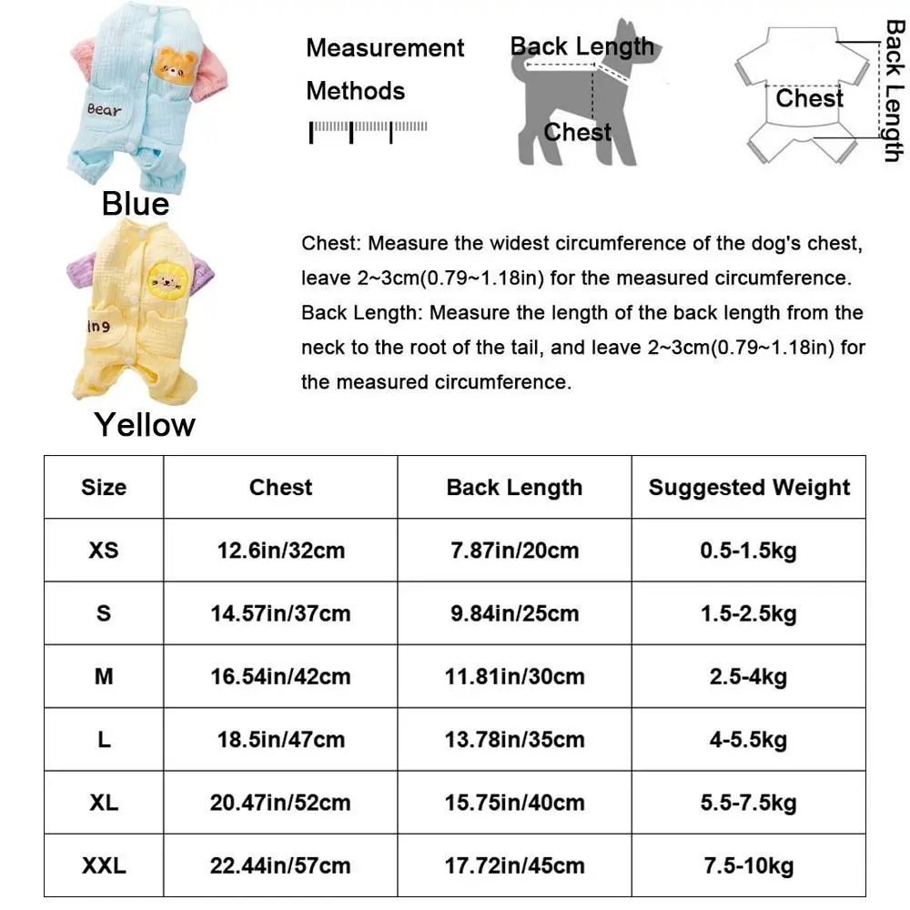 Double-Layer Yarn Pet Four Legs Clothes Soft Breathable Pet Jumpsuits Belly Protection Comfortable Dog Clothes