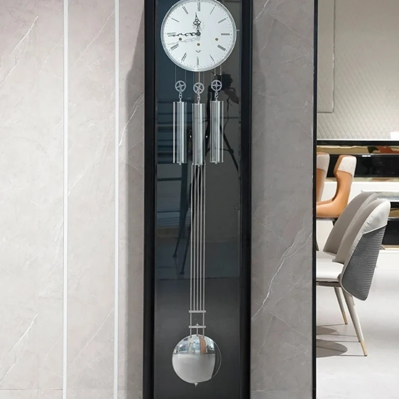 

Italian living room floor clock light luxury modern simple large clock new Chinese creative vertical pendulum clock Germany