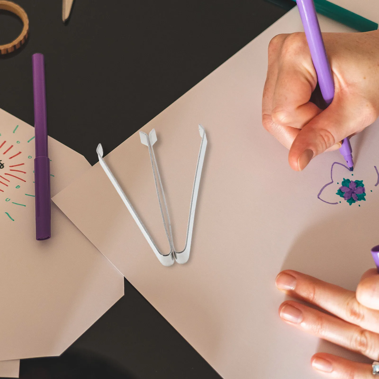 

2pcs Marker Pen Tip Tweezers Precision Grip For Easy Nib Replacement Durable Craft Repair Tool Compatible With Various Markers