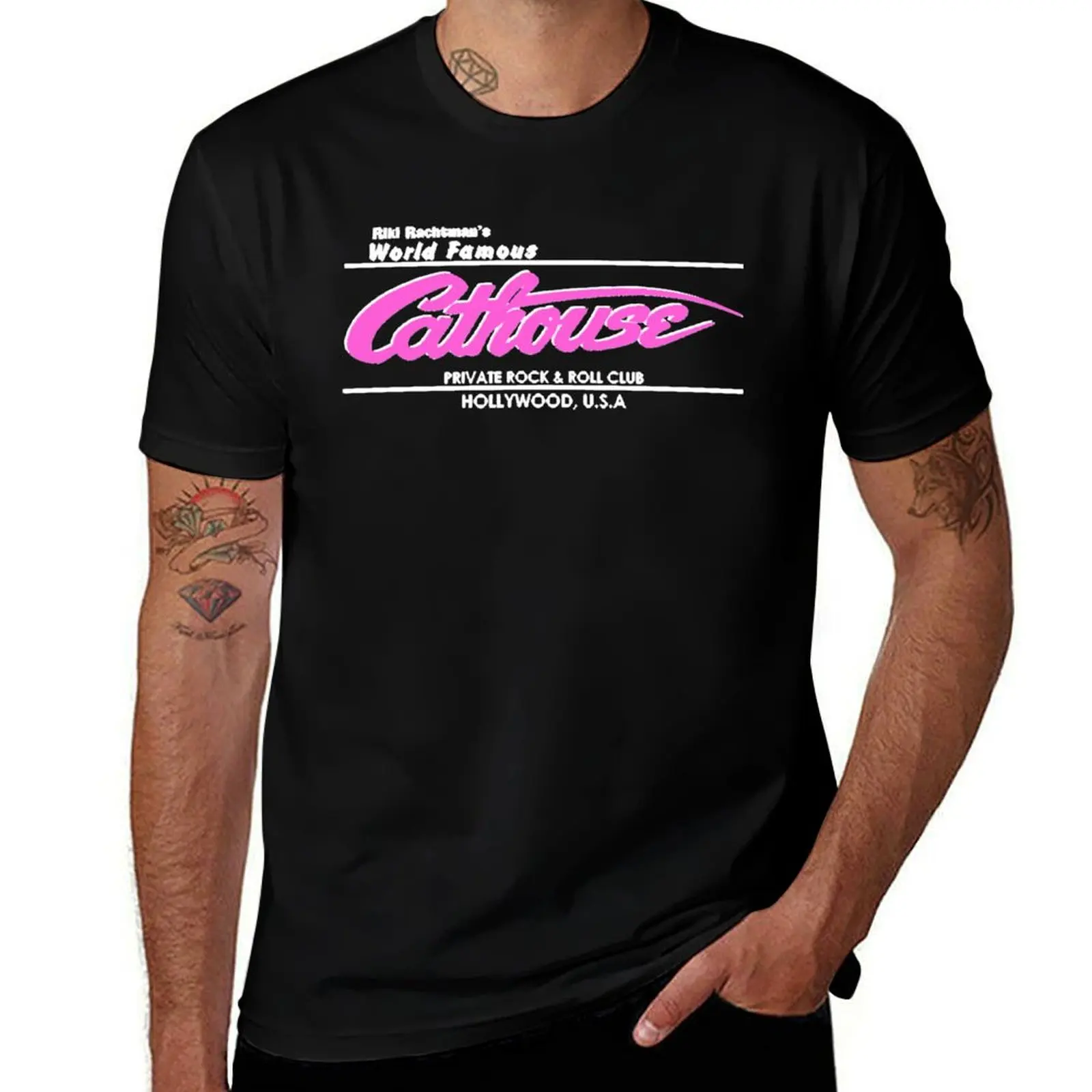 

Cathouse Rock n Roll Club Essential T-Shirt Work Utility Short Sleeve Shirt