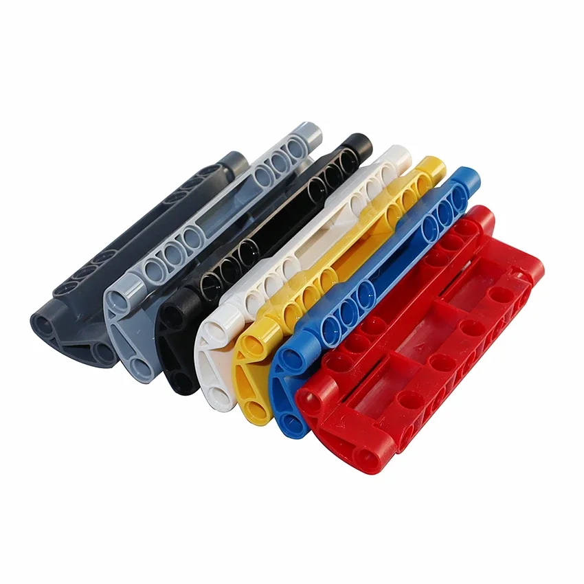 4PCS Technical Bricks Panel Curved 11x3 with 10 Pin Holes through Panel Surface 11954 Car Mechanical Building Blocks MOC Parts