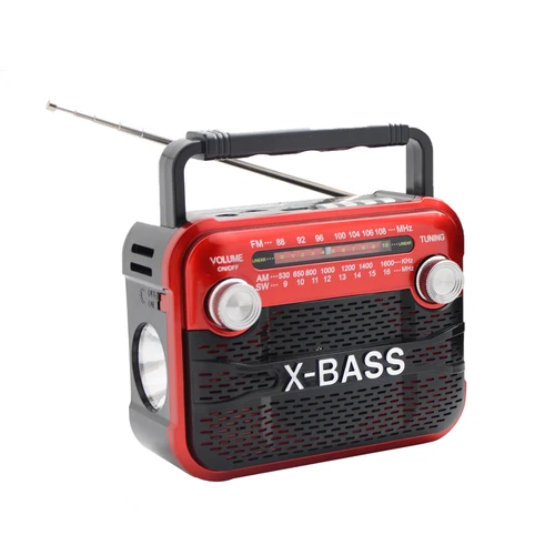 Imagen 1 del producto Radio FM compacta portátil, salida 3W FM/AM/SW1-6/USB/TF/BT reproducción, linterna doméstica multibanda se puede utilizar en interiores y salidas