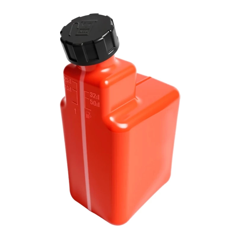 02DC Small Machine Mixing Bottle With Ratio Guide 1 Liter Container for Outdoor Power Equipment Oil Blend Use and Garage Shelf