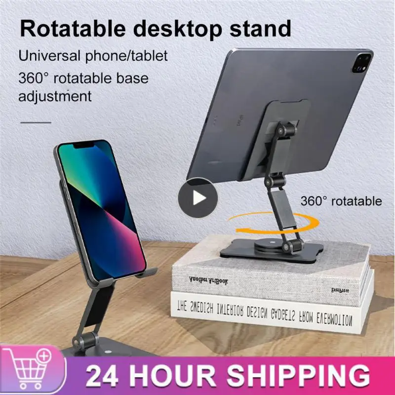 RYRA Phone Holder Desk Mobile Phone Stand Foldable Metal Tablet Holder Aluminum Alloy Desktop Smartphone Support Metal Bracket