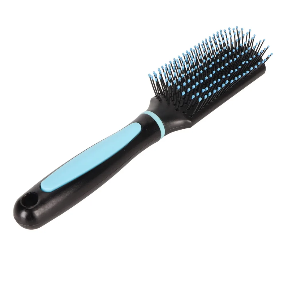 3pcs Volumising 9 Row Hair Brush Anti-Pulling Gentle Detangling Hair Brush Anti-Static Blue Color Styling Brush Travel Use