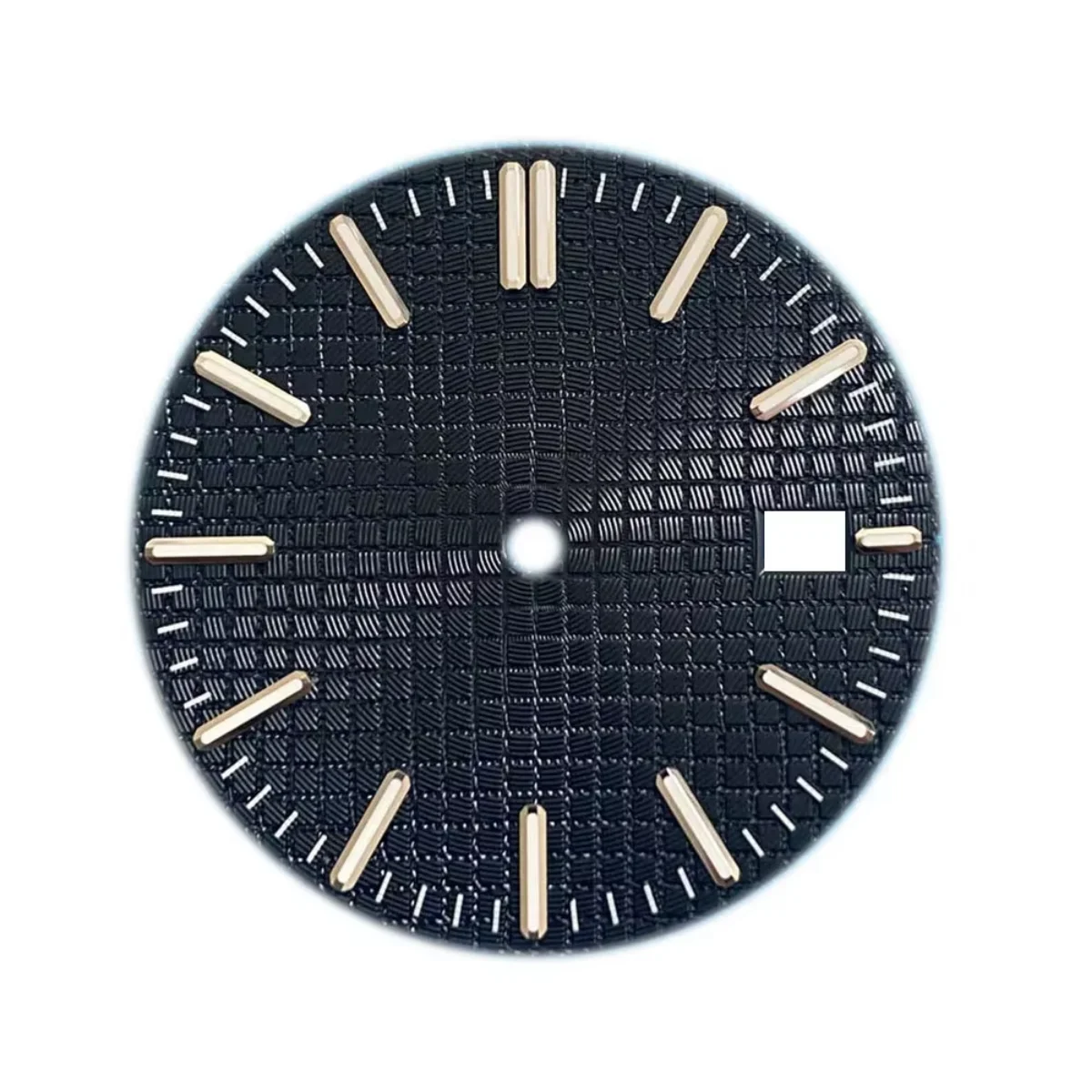 Esfera de reloj de 31,8 MM, calendario único para movimiento NH35/NH35A con accesorios de esfera de reloj de pulsera luminosa verde, Color azul, negro y blanco