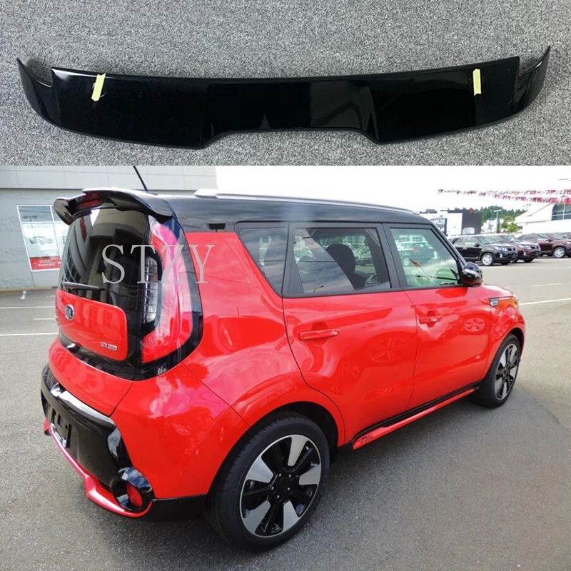 

For KIA SOUL Spoiler 2018-2019 NEW SOUL spoiler High Quality ABS Material Car Rear Wing Primer Color Rear Spoiler
