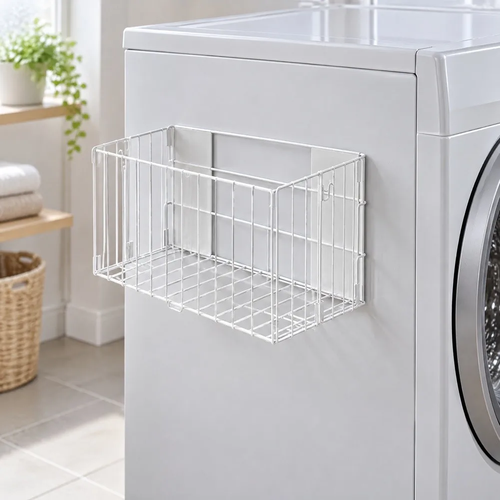 Easy Install Laundry Storage Solution Fridge Side Organizer Iron Washing Machine Holder Strong Magnet Attachment