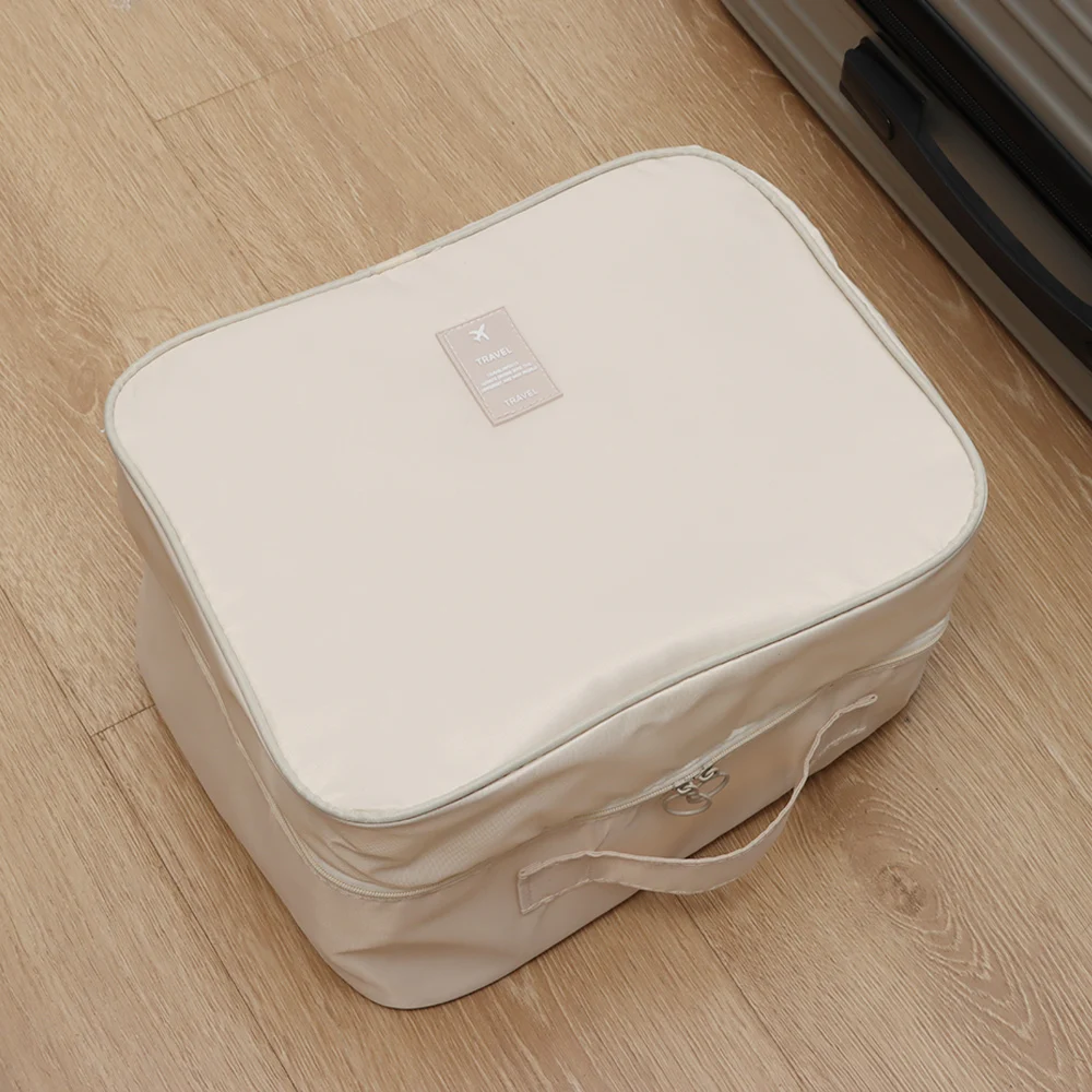 Upgraded Multi-layer Travel Shoe Bag Zipper Waterproof Sneakers Storage Bag Sturdy Portable Storage Box Store 4 Pairs of Shoes