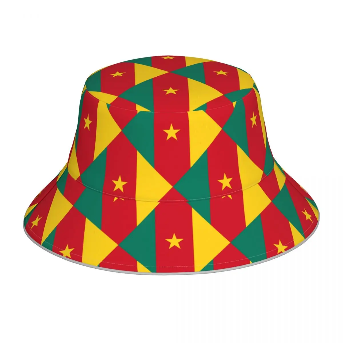 New Fisherman's Hat Unisex Fashion Cameroon Flag Bob Cap Windproof outdoor Reflective Bucket Hat