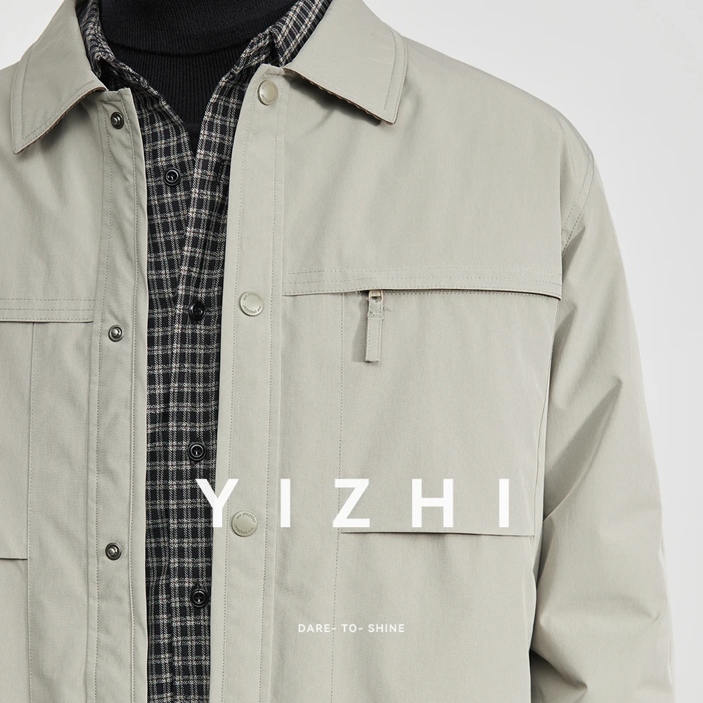 أزياء الرجال الرجعية التلبيب سترة قطن 2025 الخريف والشتاء جديد بلون الأعمال عارضة سترة قطن