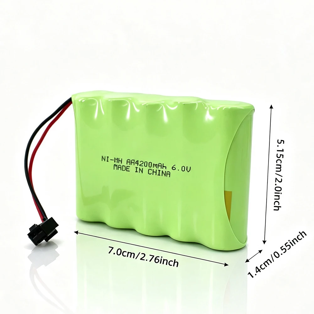 PHOMAX 6V 4200mAh NI-MH Rechargeable Battery For Rc Toy Cars Tanks Robots Guns Boats Toys Accessories High Capacity AA Battery