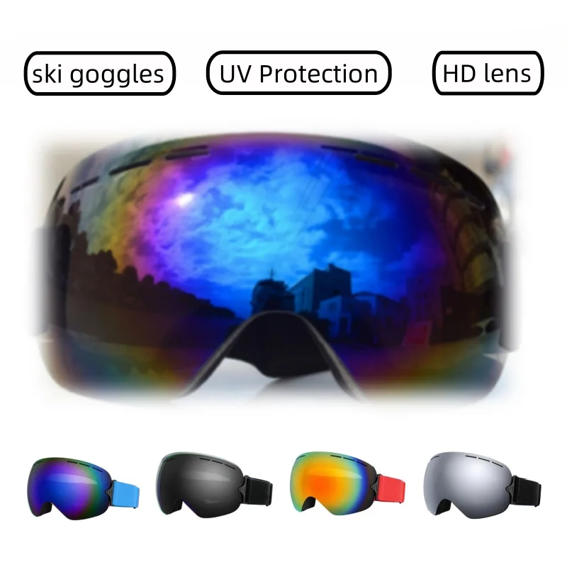 Ski Goggles UV Protection HD Lens Big Picture Sledge For Adult Snow Safety Glasses Ski Equipment Large Snow Sungoggles Eyewear