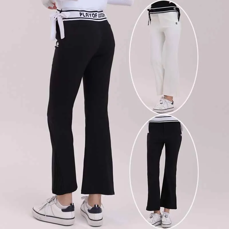 PL New Spring Summer Women Golf Pants Breathable and Comfortable Slim Sports Pant Ladies Elasitc Quick-dry Flared Trousers