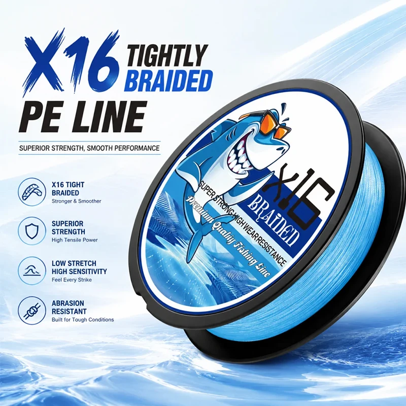 Fishing Equipment Bundle - X16 Gevlochten Vislijn 300M/500M/1000M 16-strengs PE