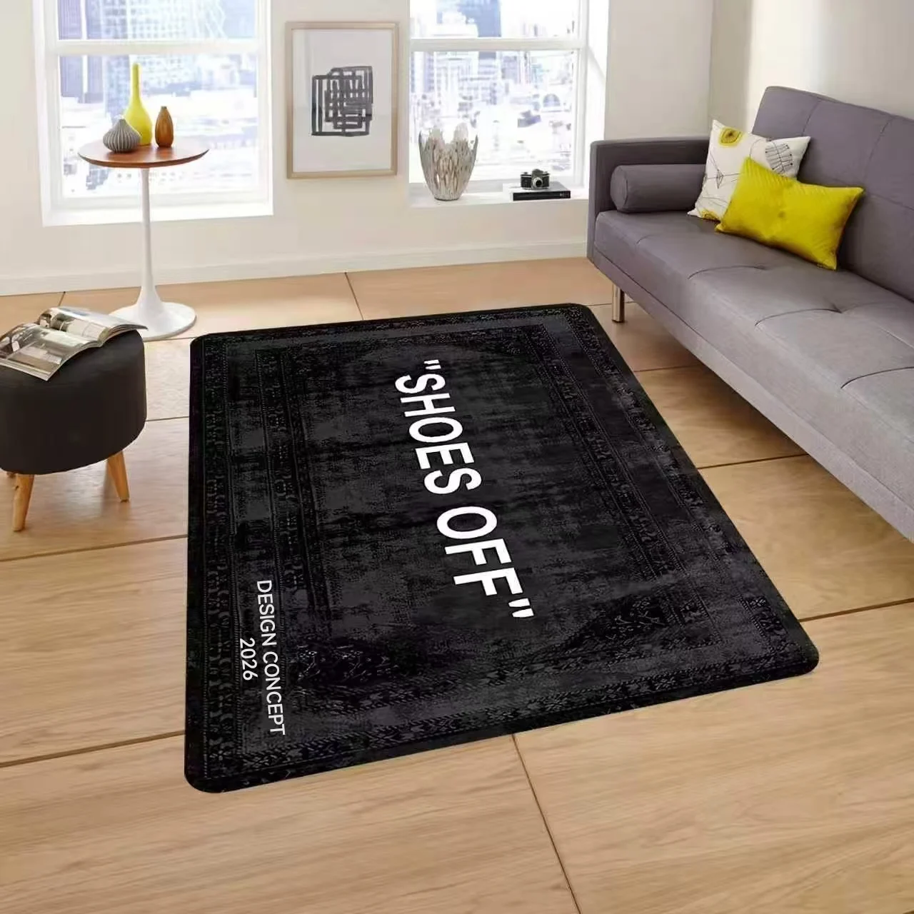 VIKAMA Please Take Off Your Shoe Welcome Carpet Home Decor Rugs for Entryways Hallways Bathrooms Bedrooms Living Rooms Laundry