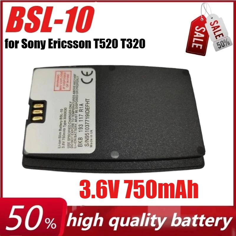 

BSL-10 3.6V 750mAh Battery for Sony Ericsson T520 T320 T28S T28SC T29 T39 R320 R520 BUS-11