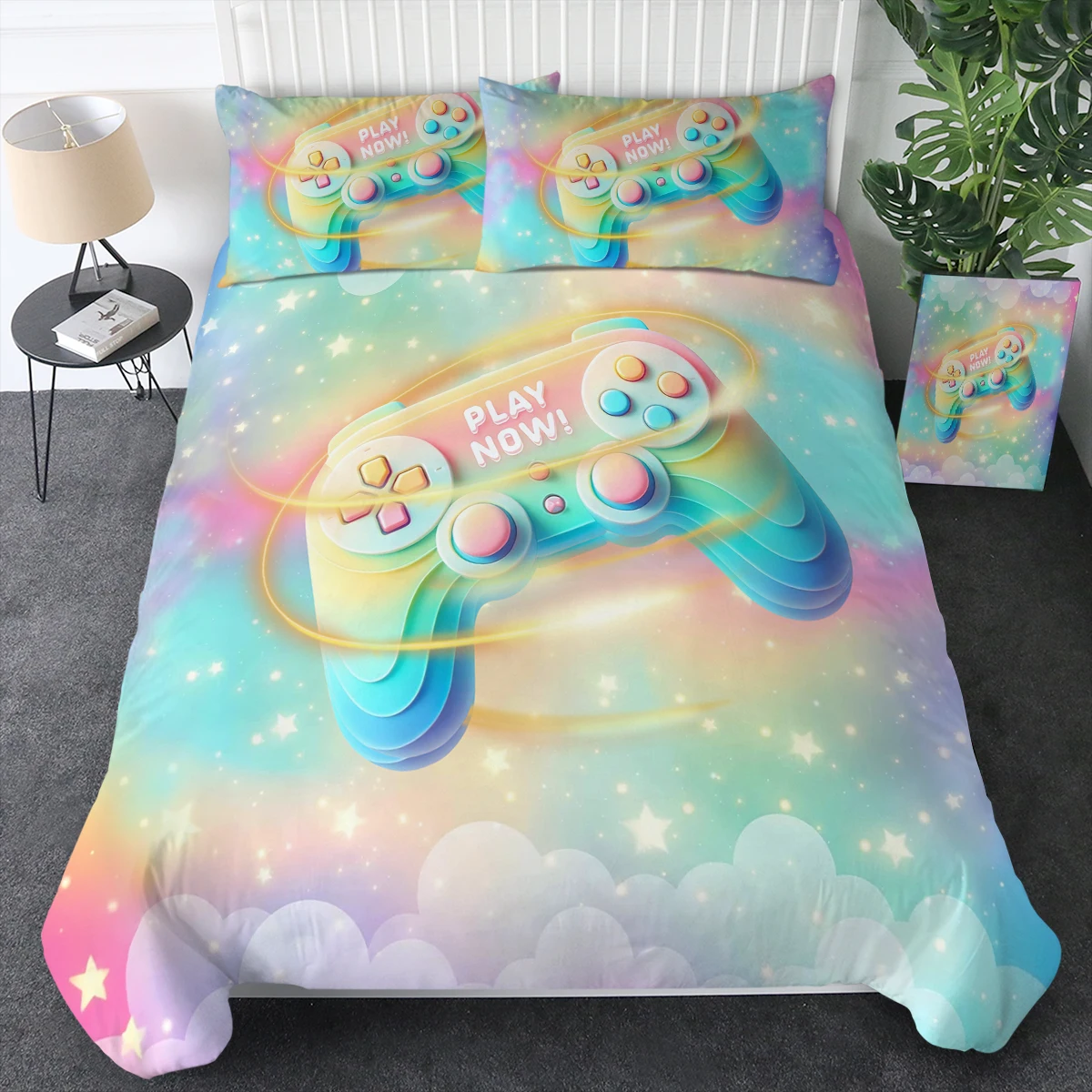 

Colourful Cartoon Games Console Design Duvet Cover Set Bedding Set For Kids and Adults Bedroom Decor Good Choice for Gift