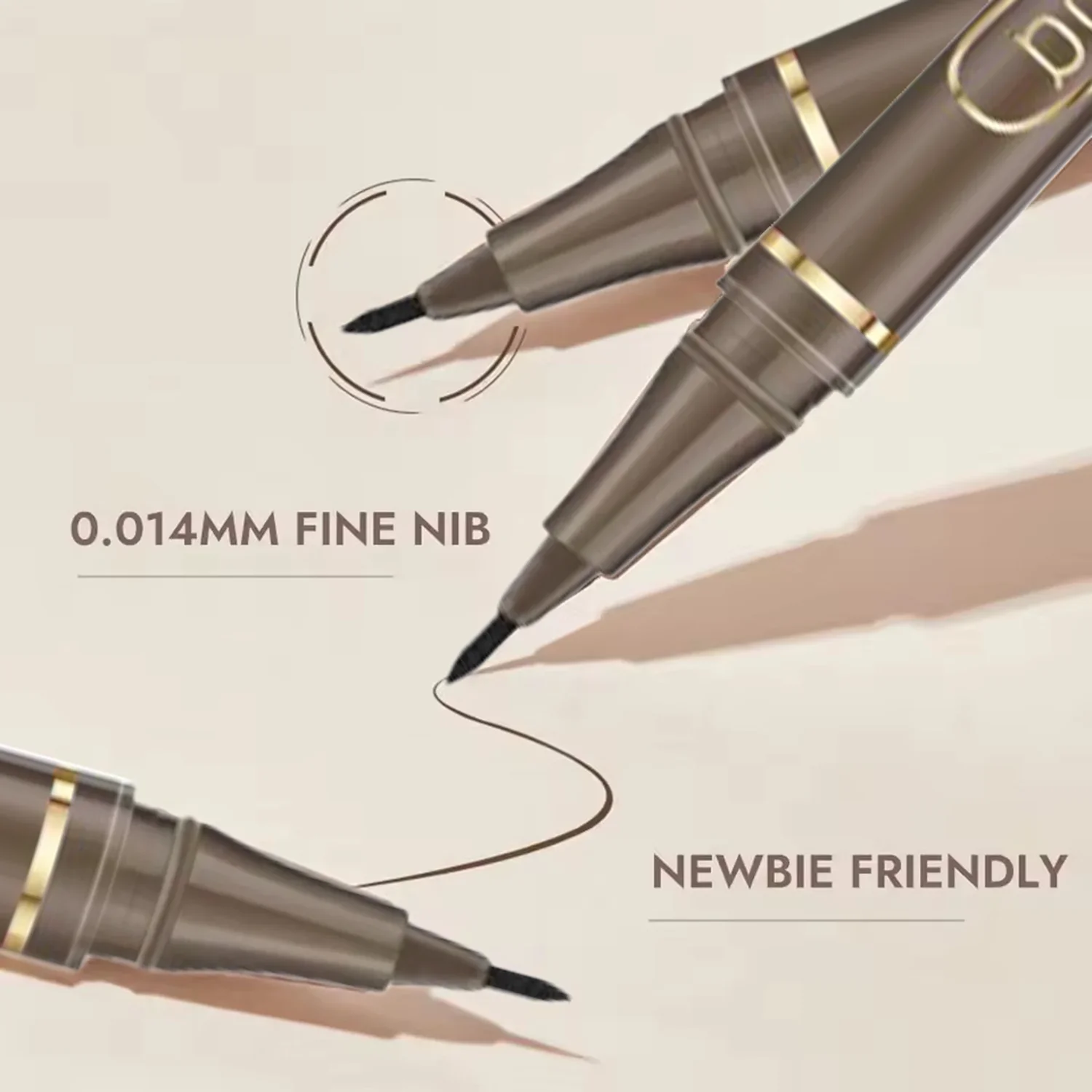 Eyeliner liquide imperméable 4 couleurs pointe ultra fine maquillage coréen longue durée facile pour les débutants noir brun thé froid marron