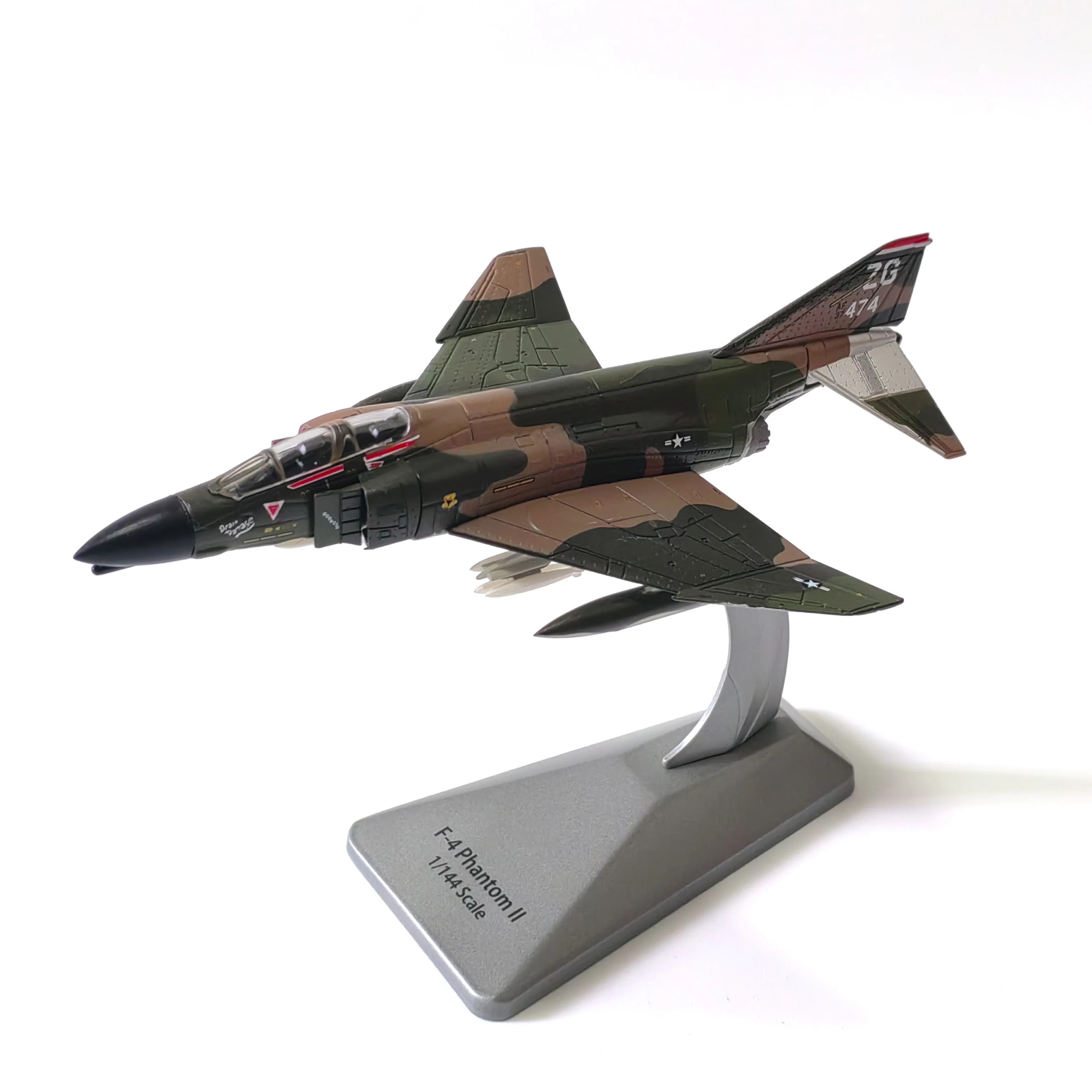 F4 1/144 Metal Scale Model (Including Base) Home Placement, Collection Decoration Creative Gift Christmas Black Friday
