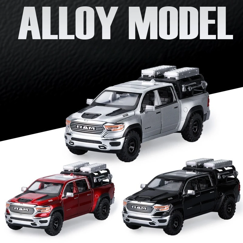 

1:32 RAM Mammoth 1500 TRX Pickup Alloy Car Model Diecasts Toy Vehicles Truck Kids Toys For Children Christmas Gift Toy