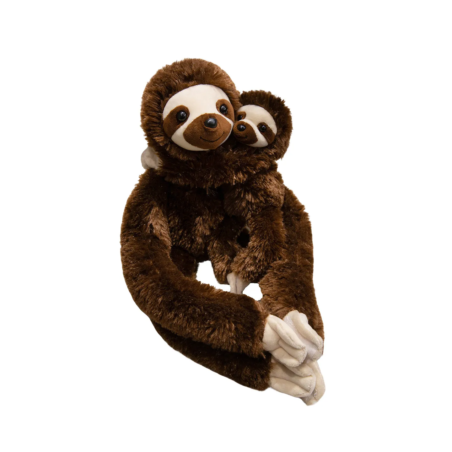 50 سنتيمتر الذراع الطويلة تعليق سلسلة الغوريلا الكسل ليمور ألعاب من نسيج مخملي لطيف الأم والطفل الحيوان سلسلة لعبة هدية عيد الديكور