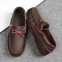 Men's Casual Shoes Designer Business Shoes Breathable Formal Shoes Classic Lace-up Leather Dress Loafers Driving