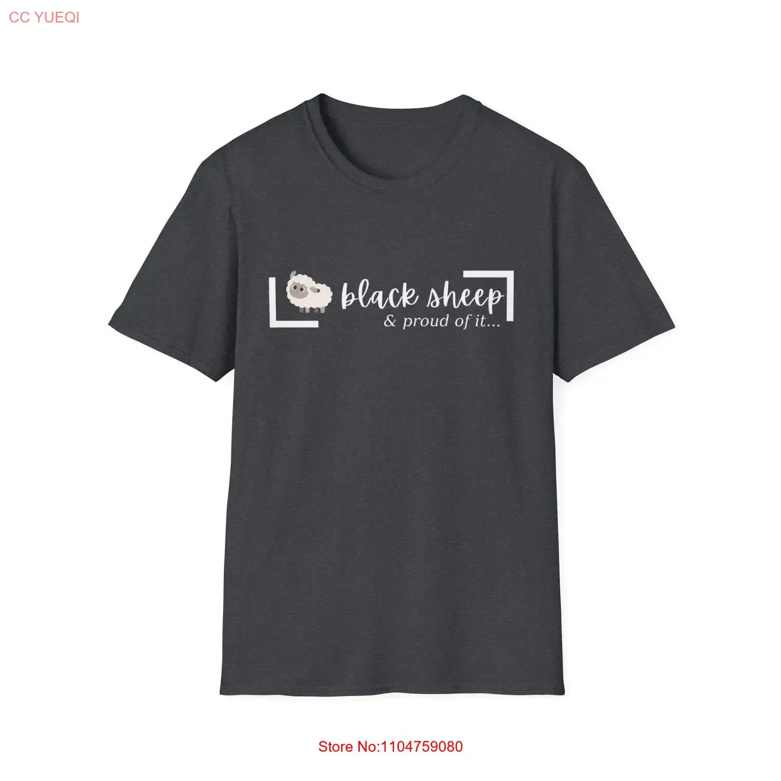 Black Sheep T shirt Self Awareness Lover Sarcastic Quotes OutcasT vintage Washed graphic Soft Stretched Slightly Casual