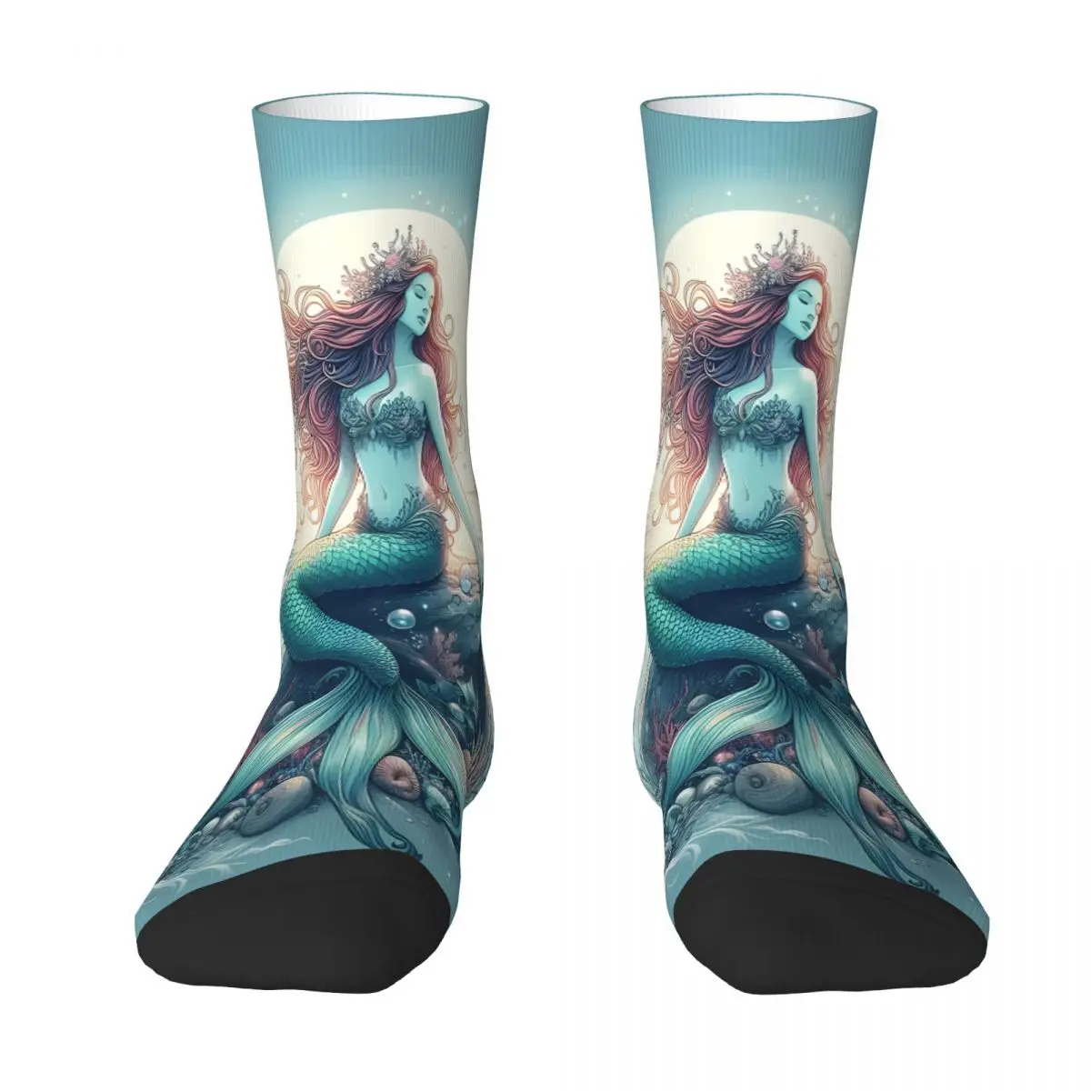 Mermaid Sock Printed Man Polyester