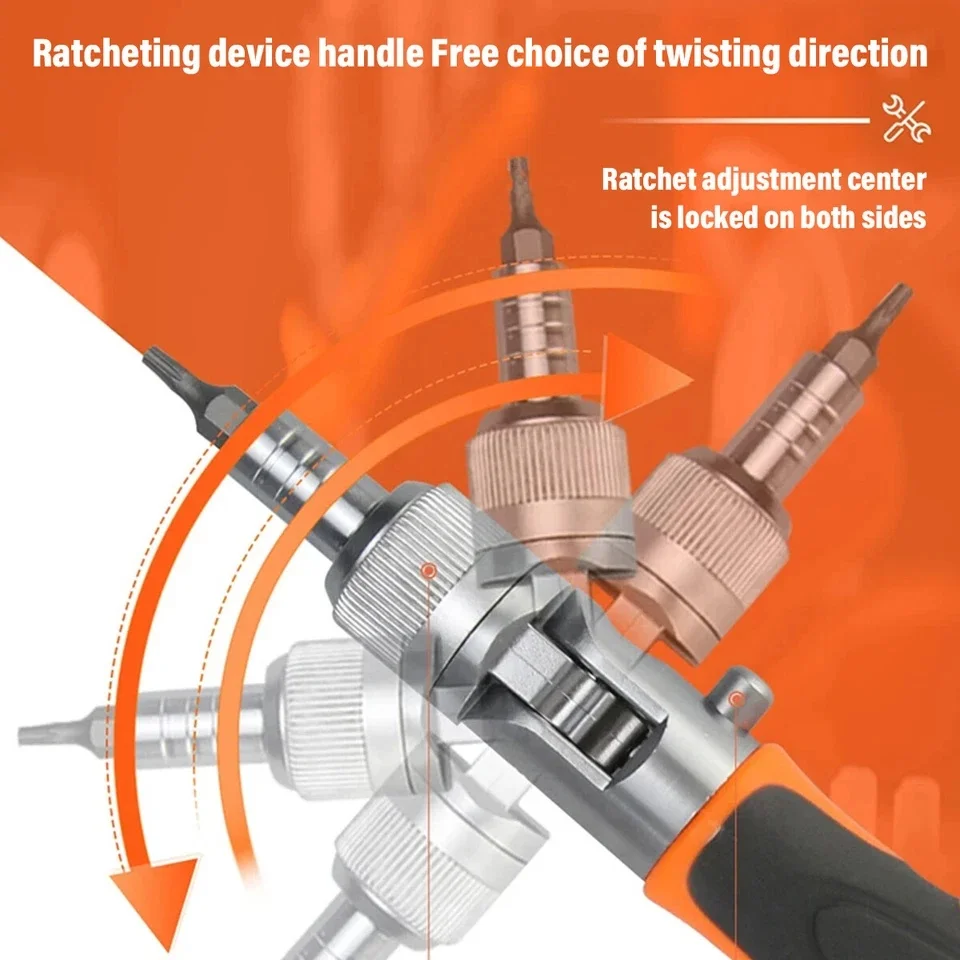 38 Buah Obeng Ratchet Rumah Tangga Multi Alat Bit 1/4 "Kit Kunci Pas Soket Drive