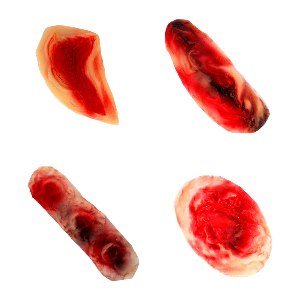 

Halloween Three-dimensional Simulation Scar Stickers Decor Realistic Decoration 13X4CM Soft Rubber Pattern