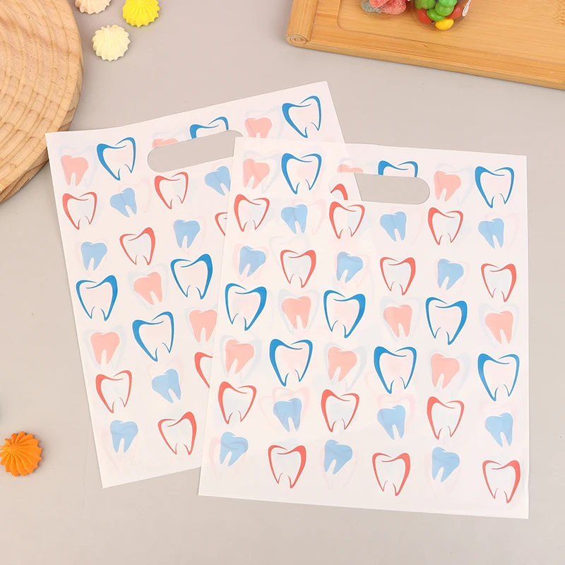 SN 30/50pcs Dental Bags For Dental Patients, Bulk Plastic Dental Goods Gift Bags For Hygienists, Dentists, Patient Care Clinics,