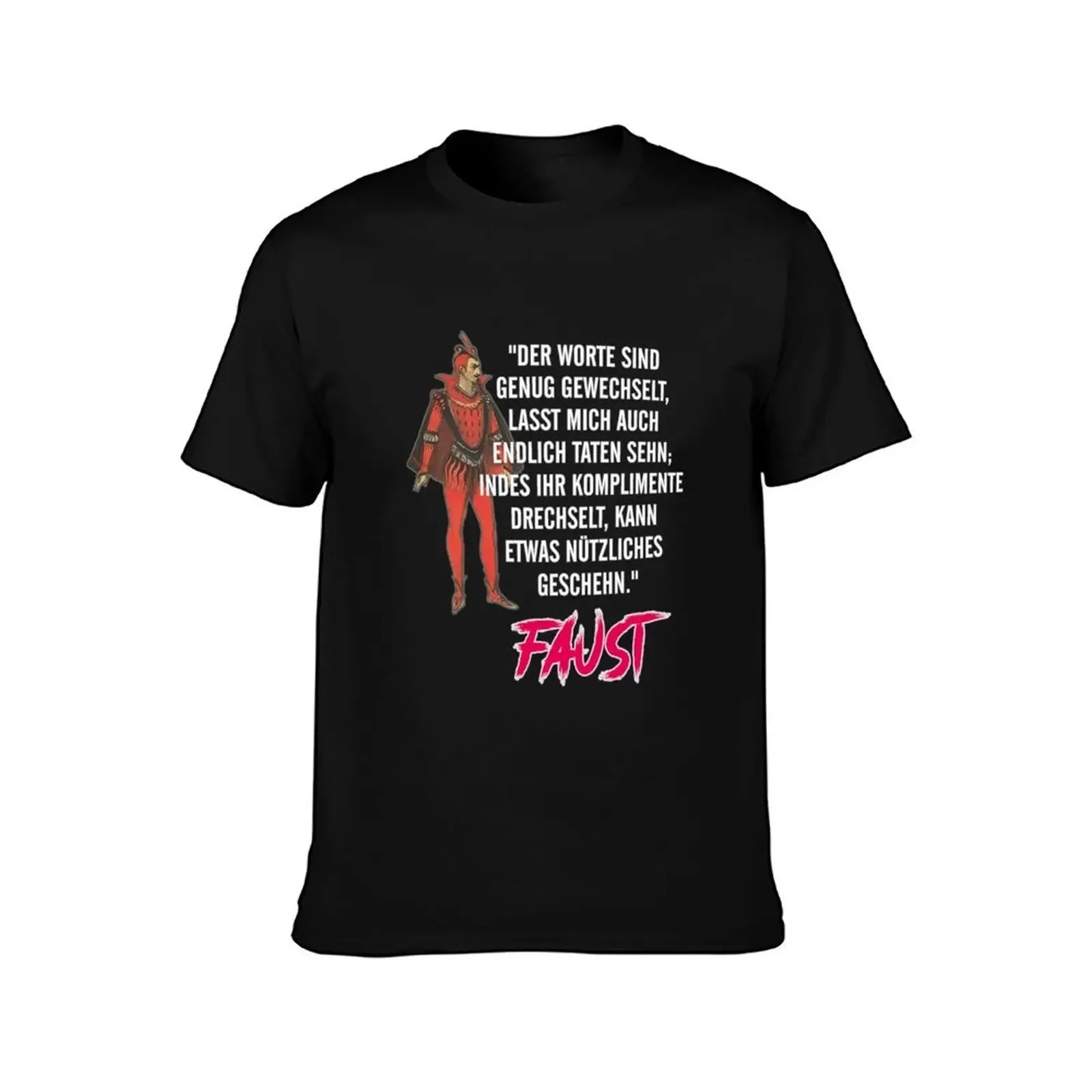 Goethe quote from Faust T-Shirt oversized graphic tee tees compression shirt men