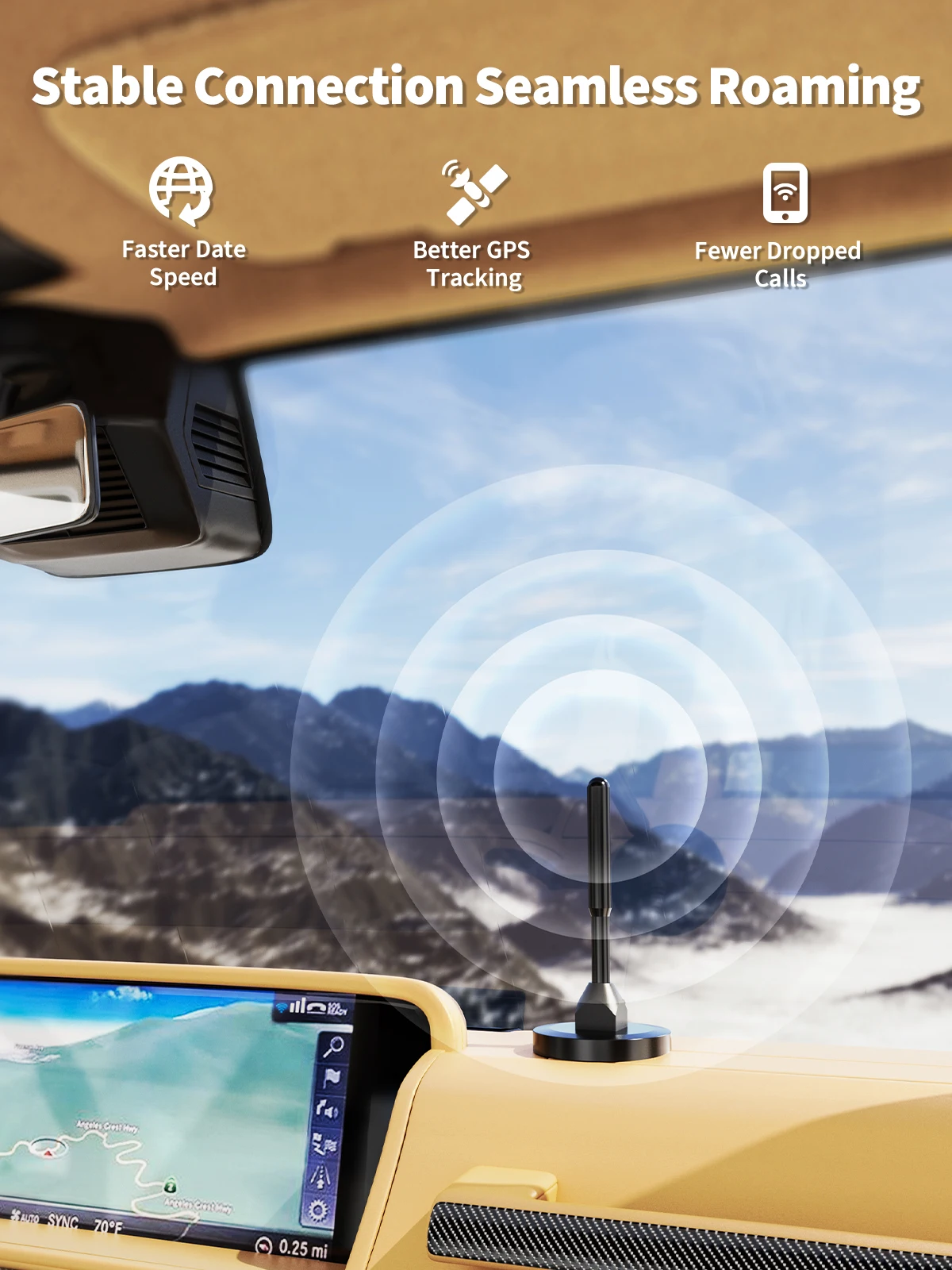 Booster de téléphone portable pour voiture, montres, camions, amplifie le signal 5G et la persévérance, utilisation des bandes 2, 4, 5, 12, 13 et 17, approuvé par la FCC