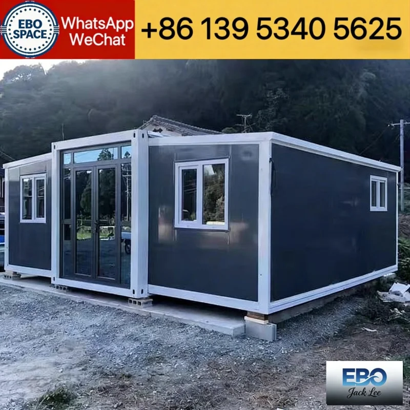 40ft Folding House Mobile House Container House Outdoor Vacation Home 2-3 Bedrooms Expandable Box House