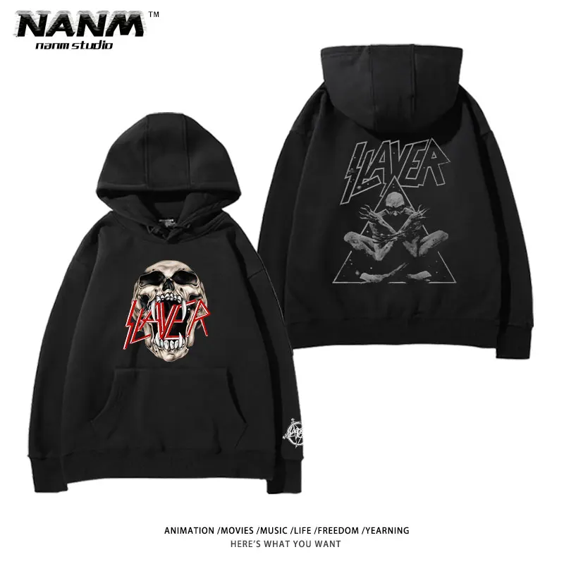 

The Rock Band Slayer Has Released Hooded Sweatshirts for Both Men and Women, Featuring A Collaboration Ins Y2k Hot Sell New