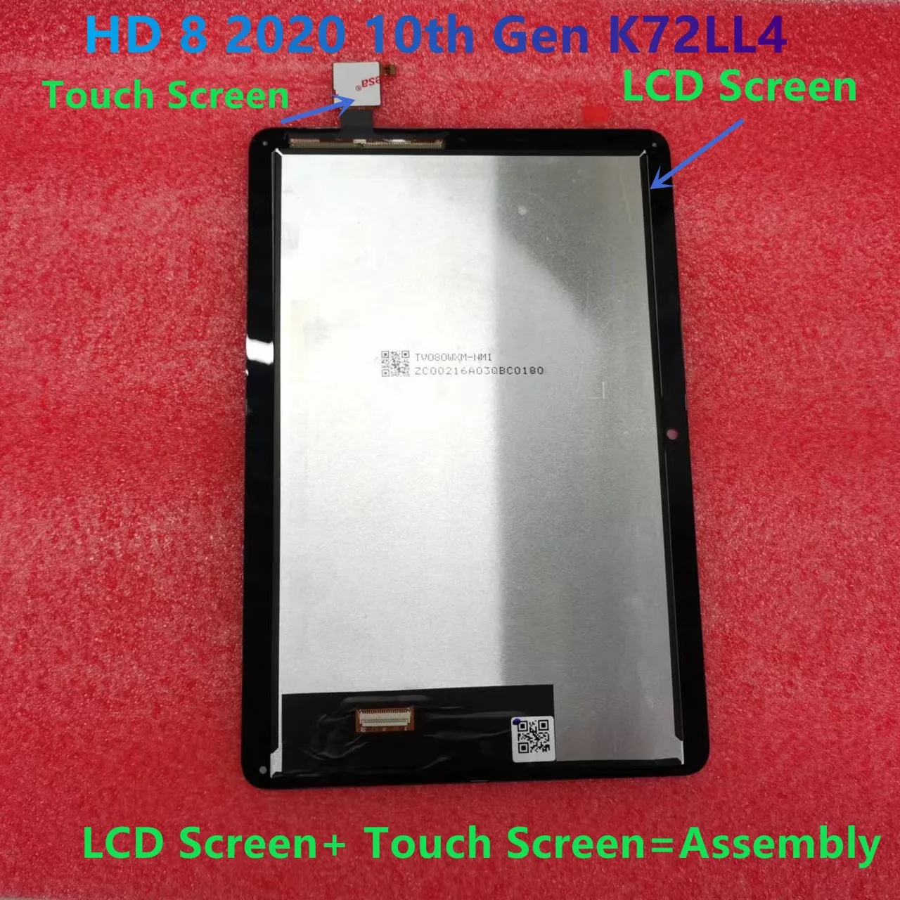 Imagem -04 - Display Lcd Touch Screen Digitalizador Montagem de Vidro Apto para Amazon Fire hd 2023 Hd8 2023 10th Gen K72ll4 100 Testado