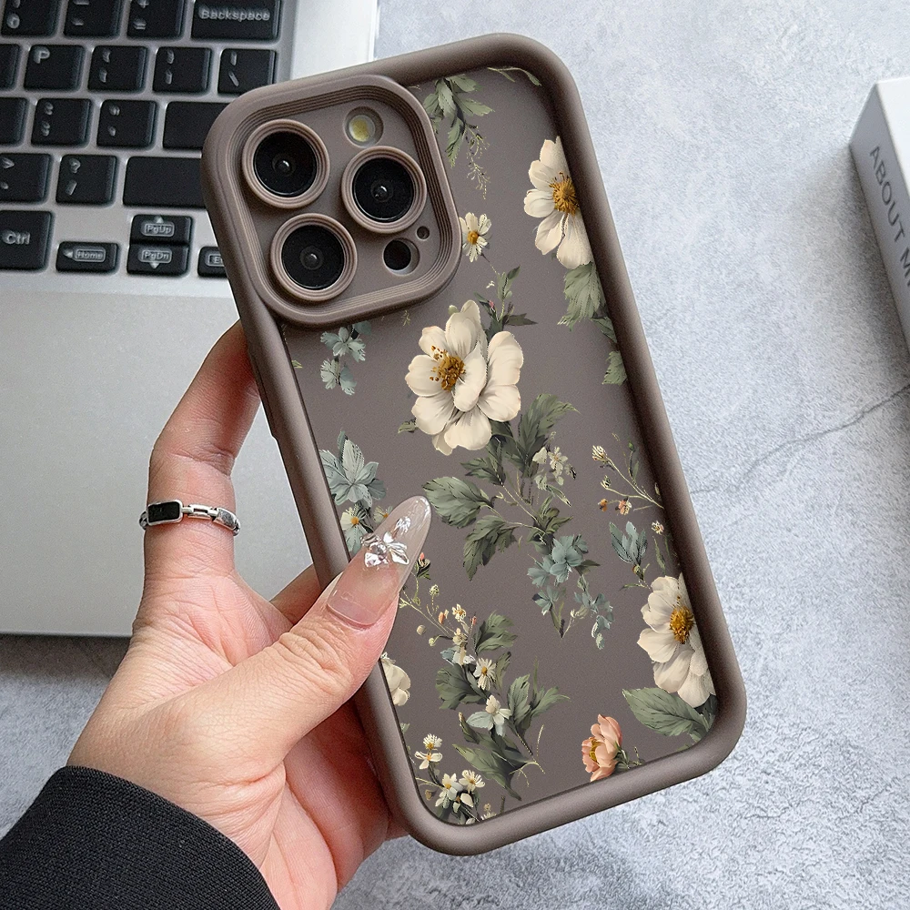 Wild Flowers Phone Case for Oppo Realme C67 C65 C63 C55 C53 C35 C33 C31 C21 C20 12 11 8i Pro Plus 4G 5G Soft Ladder Lens Cover - view 6