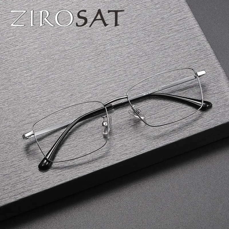 

ZIROSAT новые оптические очки 18010, титановые очки в полной оправе, очки по рецепту, Rx, мужские очки для мужских очков