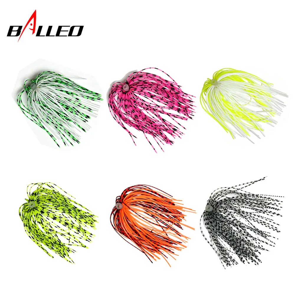 6 Bundles Silicone Jig Skirt 50Strands Per Bundle DIY Rubber Skirt for Spinner Bait Buzzbait Jig Lure Making Fishing Accessories - view 4