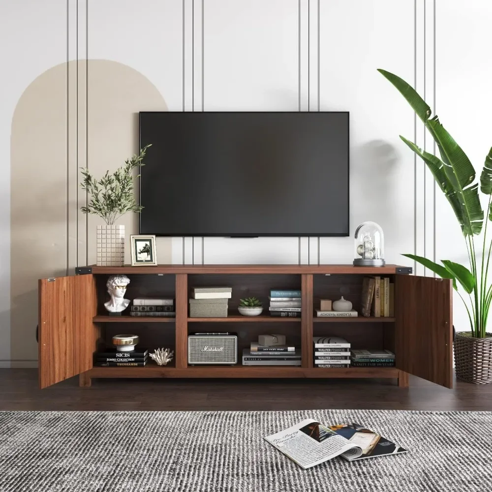 58 Inch Dresser Media Furniture for Living Room Ps5 Entertainment Center Console Table Walnut Freight Free Bookshelf Tv Cabinet