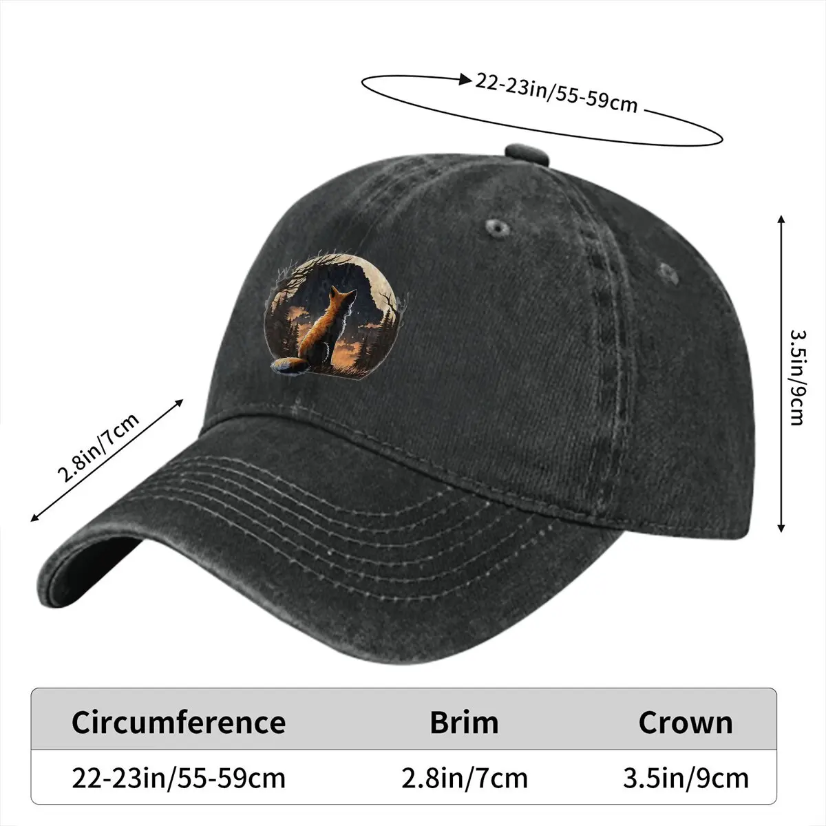 Watching Skies Baseball Cap Men Hats Women Visor Protection Snapback A Fox In The Wild Caps