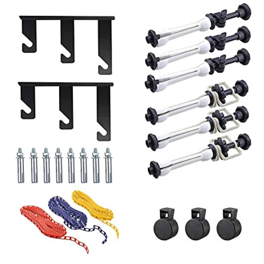 

Photography Backdrop Wall Mount 3 Roller Support System Manual Photo Background Ceiling Holder Including 2 Tri-fold Hooks 6 Exp