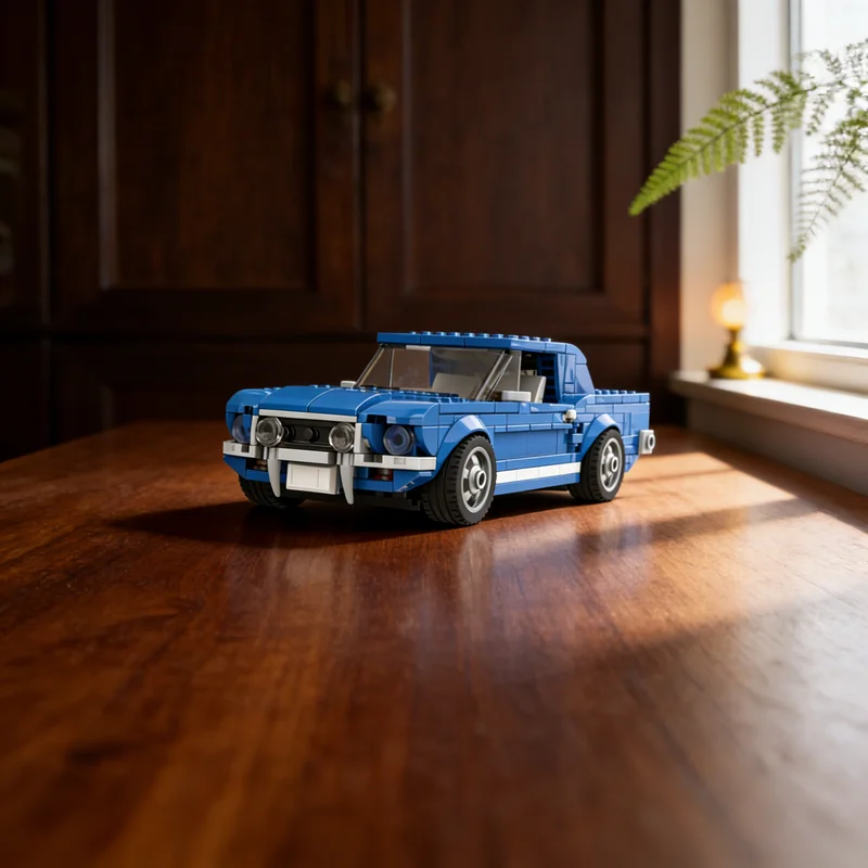 

356 деталей MOC Ford Mustang GT 390 S Code Coupe City Champions, конструктор, креативный подарок, декор для демонстрации, сборная модель